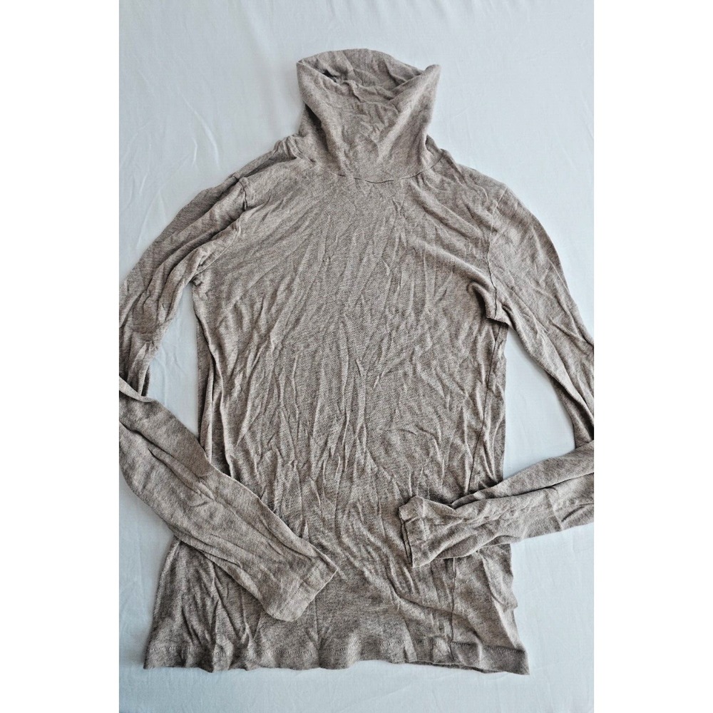 J Crew Womens Size XS Tan‎ Light Brown Fall Winter Turtleneck Top Long Sleeve